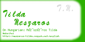 tilda meszaros business card